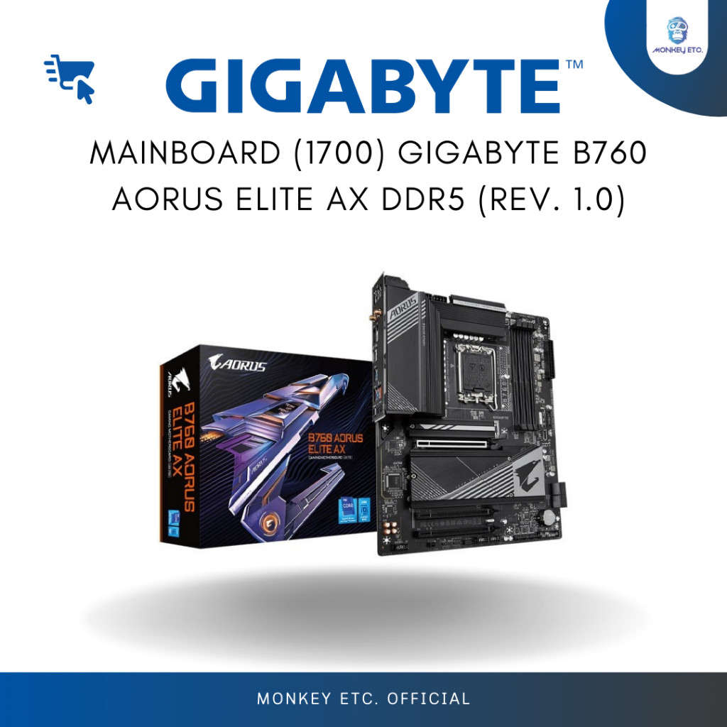MAINBOARD (1700) GIGABYTE B760 AORUS ELITE AX DDR5 (REV. 1.0)