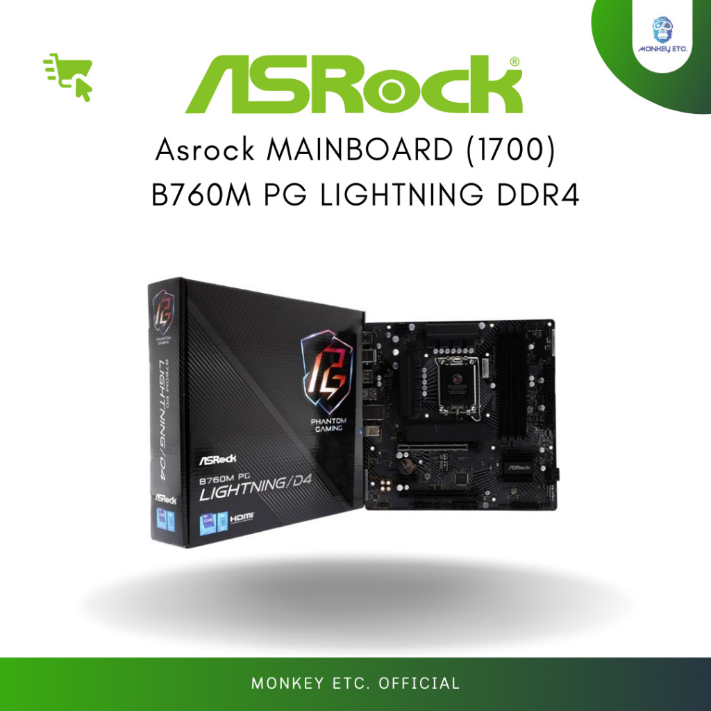 MAINBOARD (1700) ASROCK B760M PG LIGHTNING DDR4