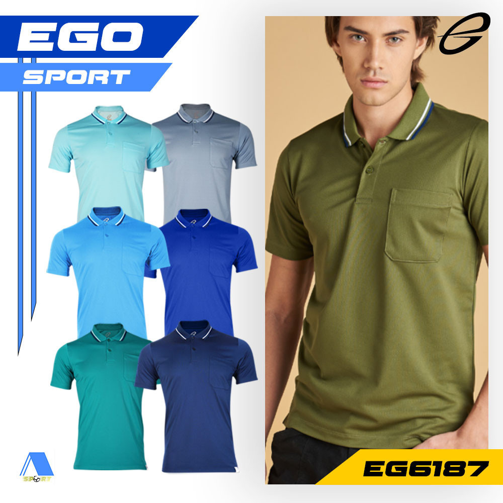 [[ส่งฟรี!! มีเงินคืน]] EGO SPORT เสื้อโปโล รหัส EG6187 ชุดที่ 2 แท้100%