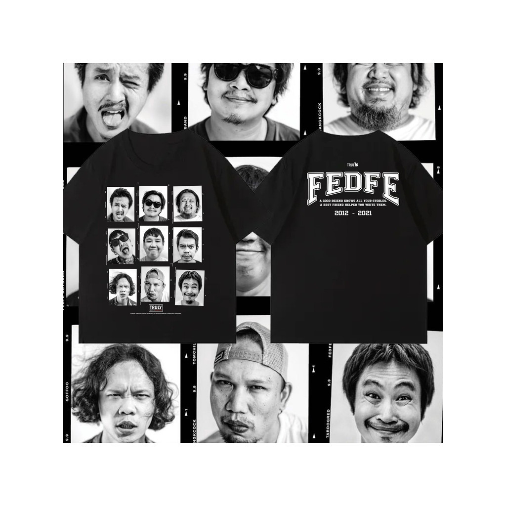 (COD)เสื้อยืด TRULY&FEDFE ผ้าCotton 100%