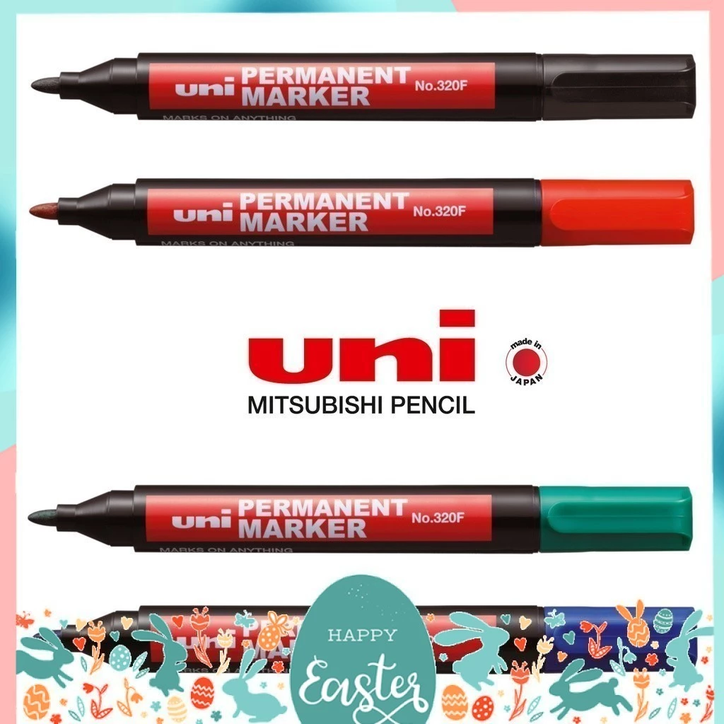 ปากกาเคมี Uni Permanent Marker รุ่น NO. 320F ปากกา ยูนิ มาร์คเกอร์ อเนกประสงค์