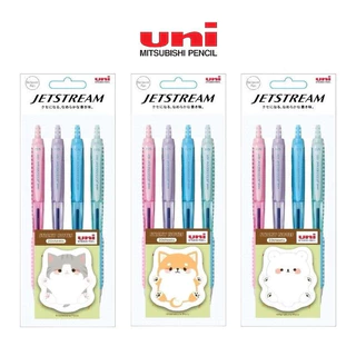 ปากกาลูกลื่น UNI JETSTREAM 101 แบบกด ขนาด 0.5/0.7 MM เซ็ต 12 ด้าม และ 0.5MM เซ็ต 4 ด้าม ฟรีกระดาษโน้ต