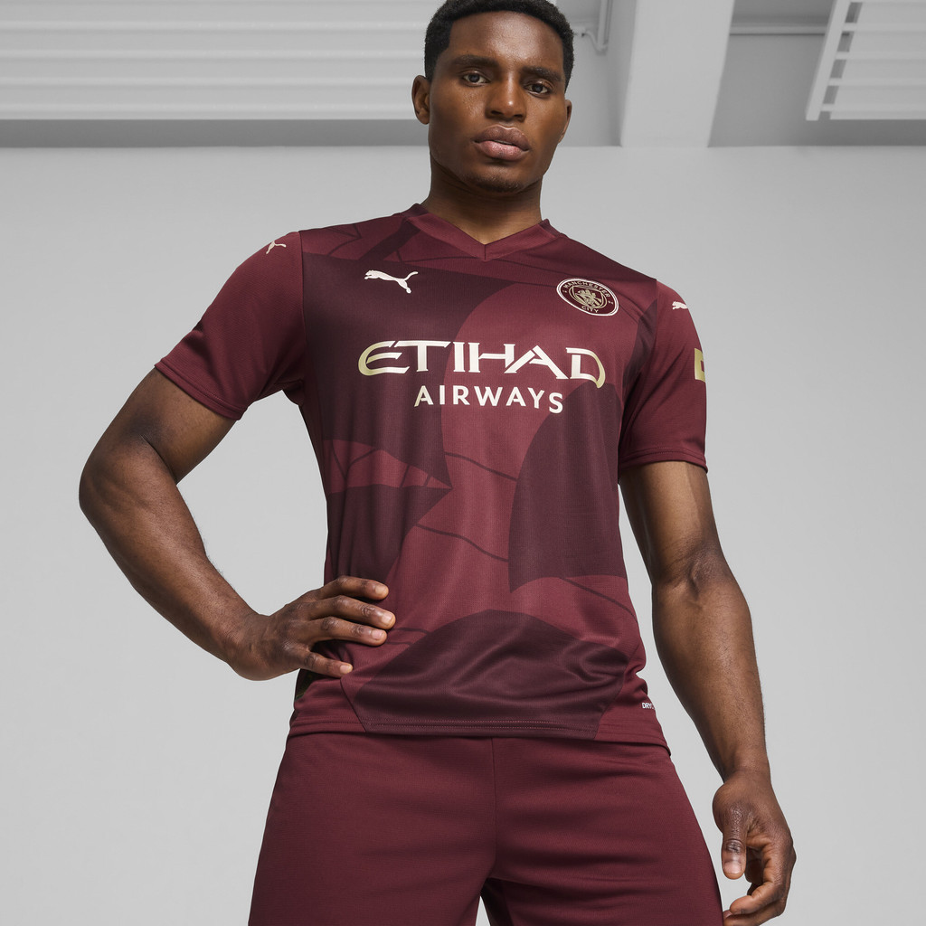 PUMA FOOTBALL - เสื้อเจอร์ซีย์ชายชุดที่สามของทีม Manchester City ฤดูกาล 24/25 สีแดง  77520103