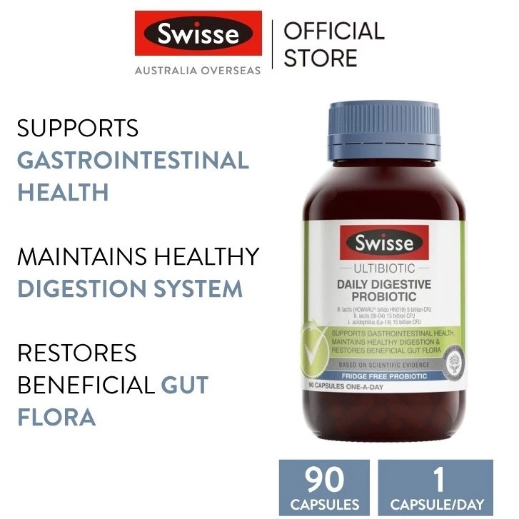 Swisse Ultibiotic Daily Digestive Probiotic อัลติไบโอติกส์ เดลี่ ไดเจสทีฟ โพรไบโอติกส์ 90 แคปซูล (EXP:03 2028) thumbnail 8