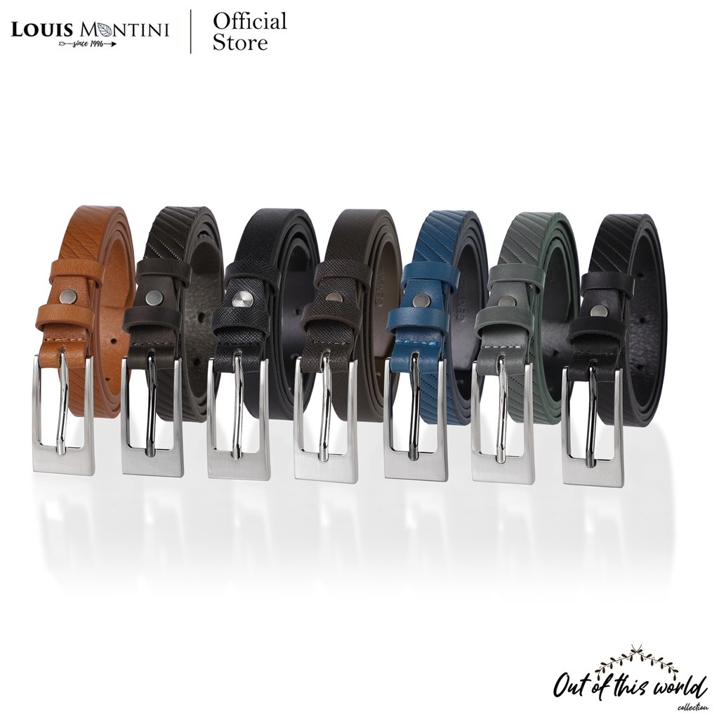 Louis Montini Out of this world Women's belt เข็มขัดแฟชั่น เข็มขัดผู้หญิงหนังแท้ MGW223