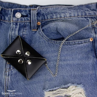 Louis Montini กระเป๋าใส่บัตร หนังวัวแท้ กระเป๋าใส่เหรียญหนังแท้ Credit Card Wallet Card Holder WK10 WK12