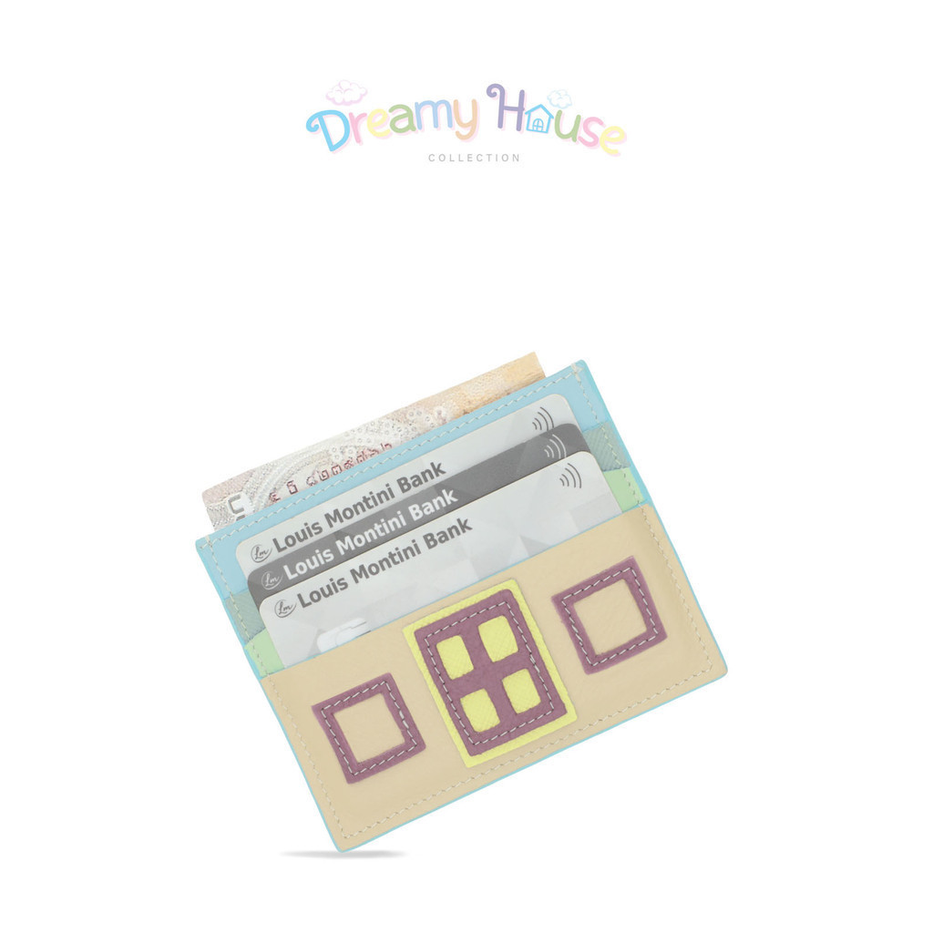 Louis Montini (Dreamy House) กระเป๋าใส่บัตรเครดิต หนังวัวแท้ WK33