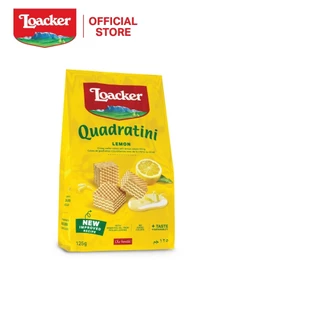 ล็อคเกอร์ ควอราตินี เลมอน (เวเฟอร์สอดไส้ครีมเลมอน) 125 กรัม / Loacker Quadratini Lemon 125 g