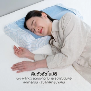 TEMPSOFT หมอน Alpha Pillow หมอนวัยรุ่น มาพร้อมหมอนเย็นช่วยให้หลับลึก หลับสบาย เพิ่ม Growth Hormone สูงขึ้น รองรับสรีระ ล