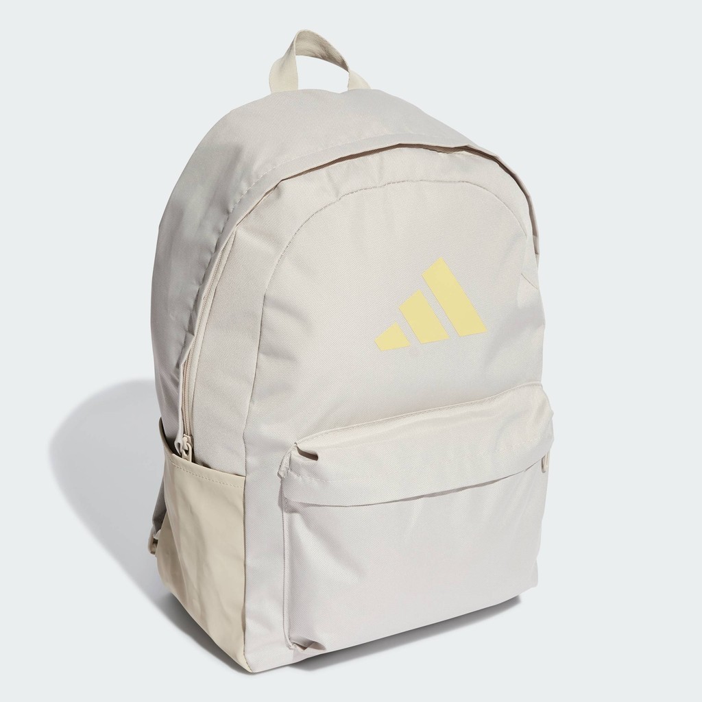 adidas ไลฟ์สไตล์ กระเป๋าเป้โลโก้ Classic 3 Bar Unisex สีเบจ IS7057