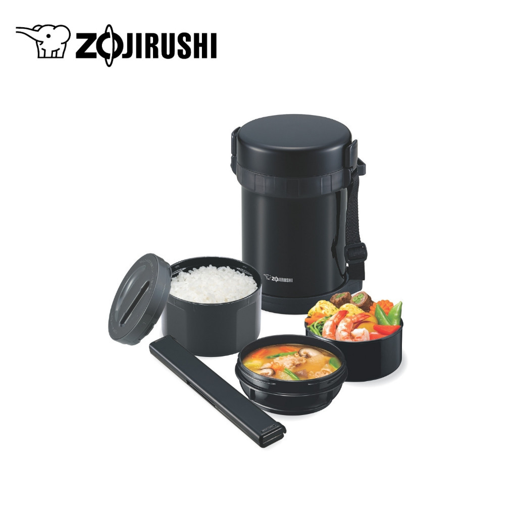 Zojirushi Lunch Jars / ปิ่นโตอาหารสูญญากาศเก็บความร้อน รุ่น SL-GH18 BA (สีดำ)