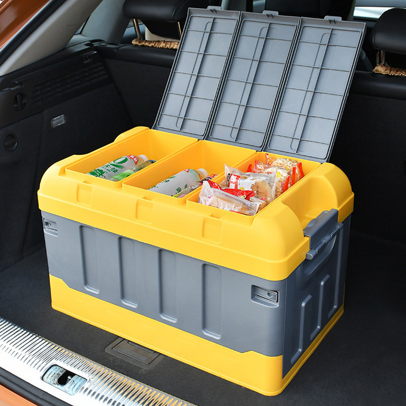 Nataku 1แถม1 กล่องเก็บของพับได้ 75L กล่องเก็บของ ที่เก็บของ ที่เก็บของพับได้ Storage box 100kg พกพาง่าย มีช่องแยก - รูปที่ 4