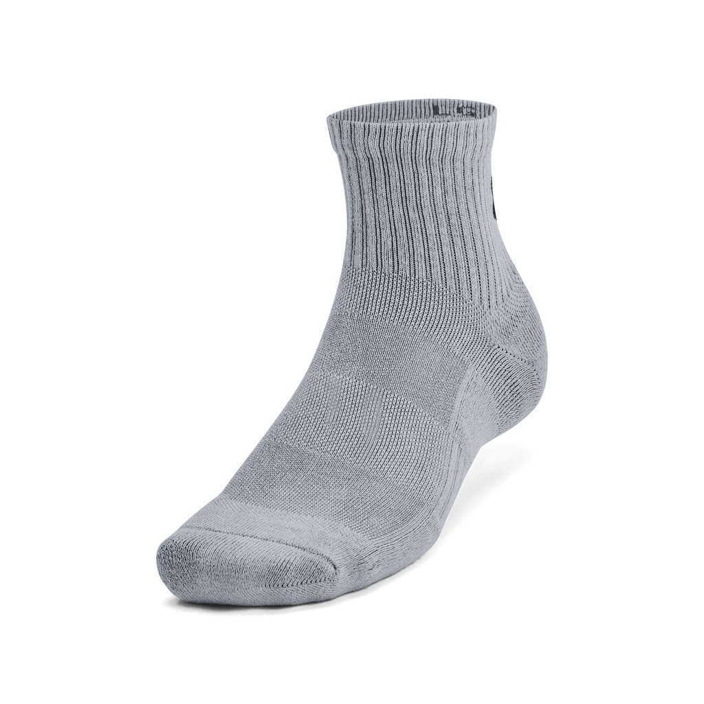 Under Armour ถุงเท้าหุ้มข้อ UA Training Cotton ยูนิเซ็กส์ แพ็ก 3 คู่