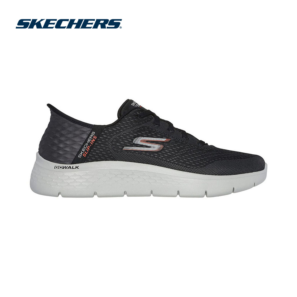 Skechers สเก็ตเชอร์ส รองเท้าผู้ชาย Men Slip-ins GOwalk Flex New World Walking Shoes - 216505-BKOR Air-Cooled Memory Foam