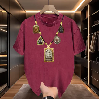 Basi💥เสื้อยืด Oversize คอตตอน100% เกรดพรีเมียม ไม่หดตัว - ลาย Amulet3