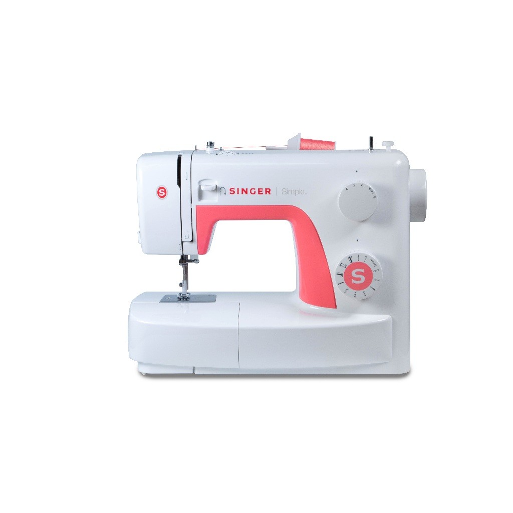 Singer 3210 จักรกระเป๋าหิ้ว Mechanical  10 ลาย ขาว-ชมพู (Mechanical  10  Stitches white -pink) - รูปที่ 2