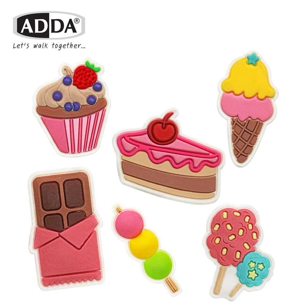 ADDA ตัวติดรองเท้า Desserts SET 6 PCS  รุ่น JB002W1