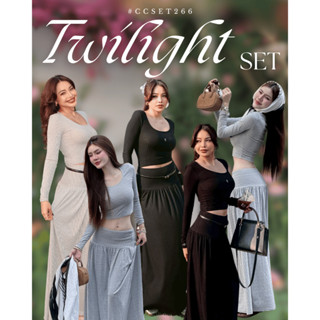 Chuuclothing Twilight Set [พร้อมส่ง สีเทา / สีดำ ]เก็บโค้ดหน…