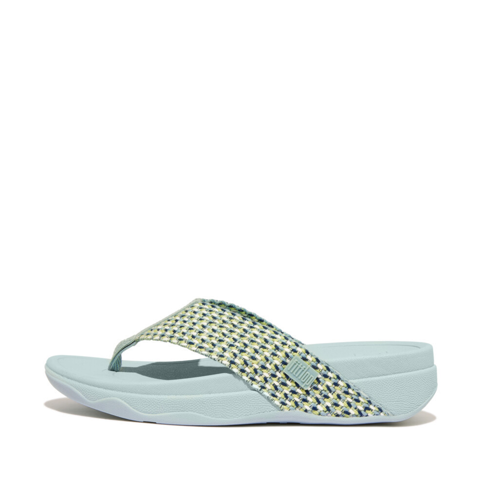 FITFLOP SURFA MULTI-TONE WEBBING รองเท้าแตะแบบหูหนีบผู้หญิง รุ่น HH2-B70 สี MINT BLUE MULTI