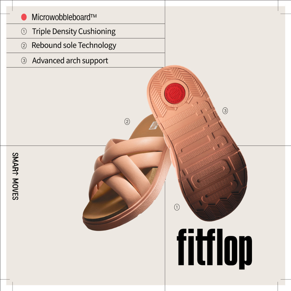FITFLOP GOGH MOC TWO-TONE CANVAS รองเท้าแตะผู้ชาย รุ่น HB3-001 สี BLACK