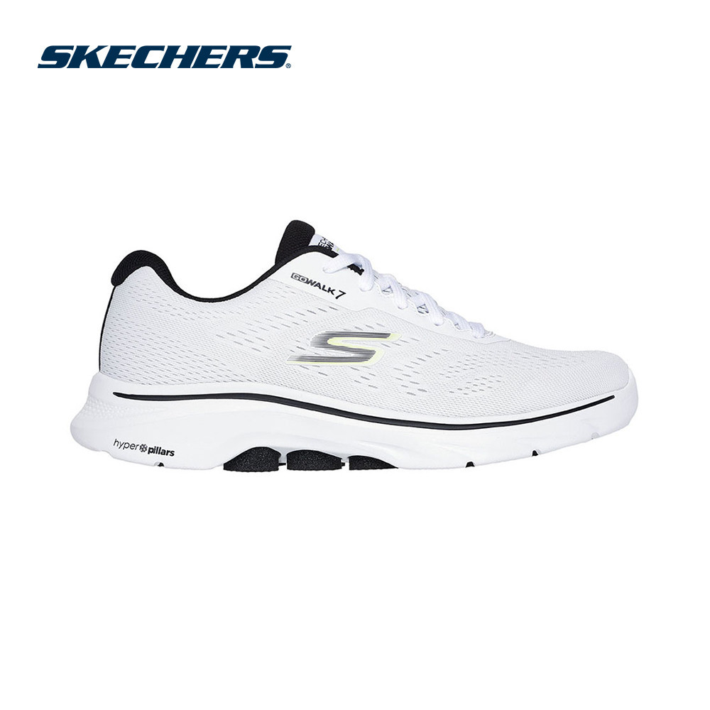 Skechers สเก็ตเชอร์ส รองเท้าผู้ชาย Men GOwalk 7 GOwalk Shoes - 216639-WHT - Air-Cooled Goga Mat