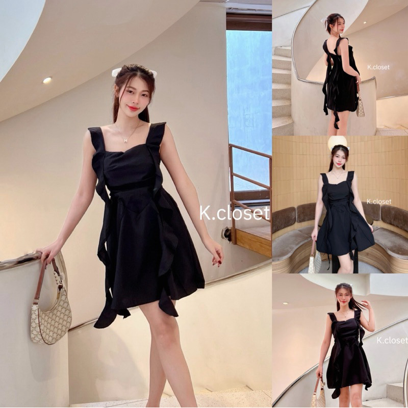 Harmony Dress เดรสคอหัวใจทรงสวยหรูดูแพง เดรสออกงาน มินิเดรสแขนระบาย - รูปที่ 7