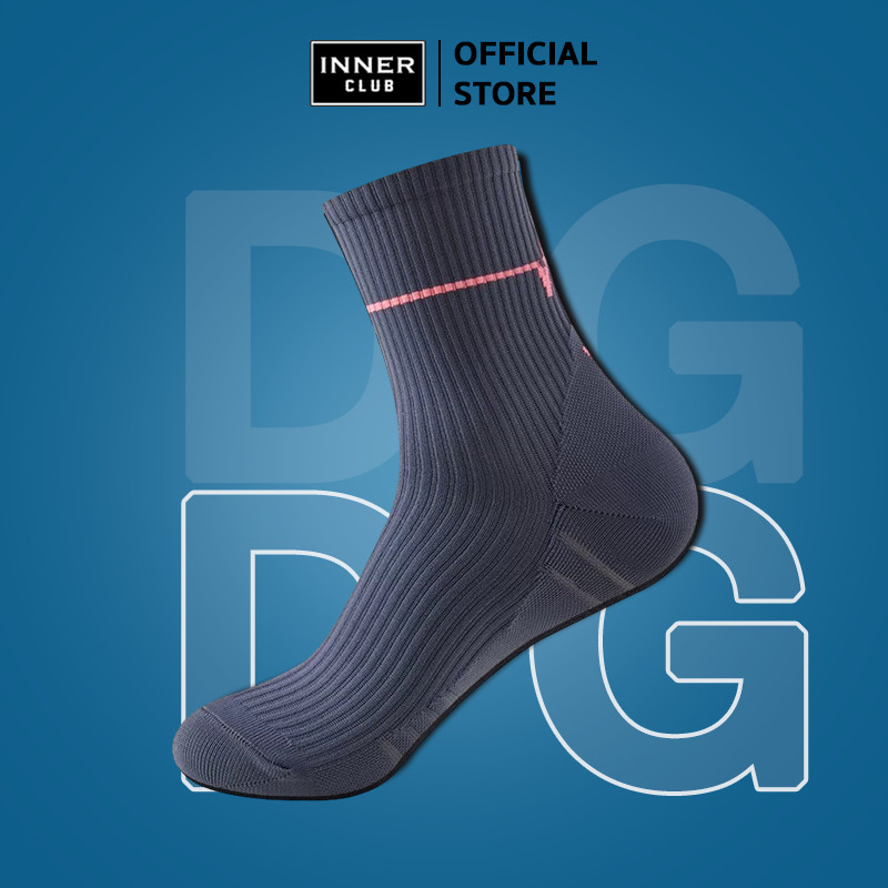 INNERCLUB ถุงเท้ากีฬา ถุงเท้าข้อยาว รุ่นB5  กระชับเท้า นุ่ม ระบายอากาศ(แพ็ค 1 คู่มีให้เลือก 6 สี)Free Size - รูปที่ 3