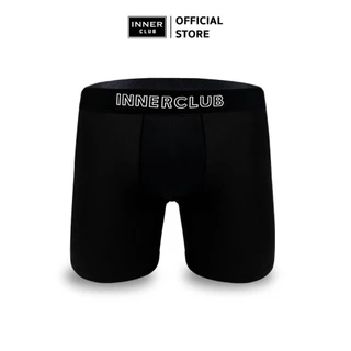 INNERCLUB บ๊อกเซอร์ชาย รุ่นAir Active Plus กระชับต้นขา ไม่เข้าวิน แพค 6 ตัว สีดำล้วน กางเกงในชาย Boxer