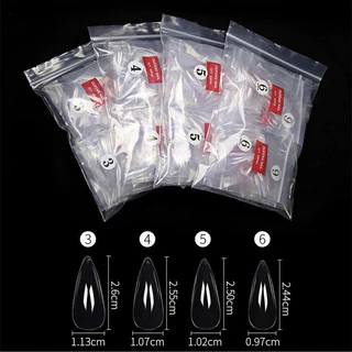 เล็บมือ PVC แยกเบอร์ 5-6 จำนวน 50 ชิ้นต่อห่อ สินค้าพร้อมส่งในไทย