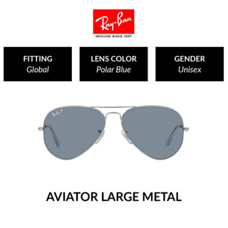 RAY-BAN AVIATOR LARGE METAL POLARIZED - RB3025 003/02   - Su…