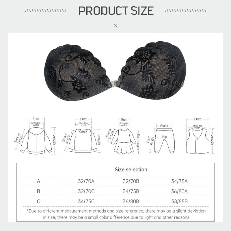 🔥【เตรียมส่ง】🔥Anti-SLIP ที่มองไม่เห็นหน้าอก ผู้หญิง Push-up Seamless Chest Patch Lace Shell Chest Paste H - รูปที่ 7