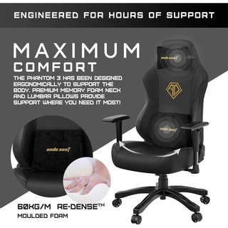 Anda Seat Phantom 3 เก้าอี้เกมมิ่งเพื่อสุขภาพ นั่งสบาย รองรับสรีระ ประกัน 6 ปี [AD18Y]