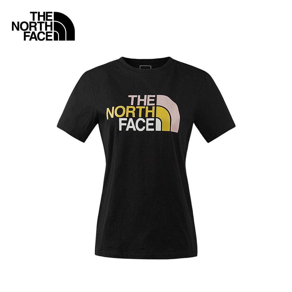 THE NORTH FACE W COLOR COMBO LOGO SS TEE - TNF BLACK เสื้อยืดแขนสั้น (ดูตารางไซซ์ ASIA/AP)