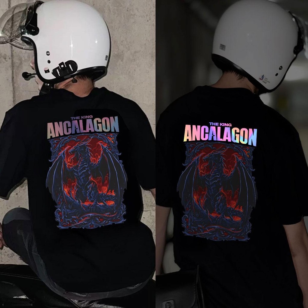 (ผ้าฝ้าย 100%)Luvoro oversize unisex เนื้อผ้านุ่มระบายแขนสั้น T-shirt สีดำและสีขาว เสื้อยืดทูโทน เสื้อยืดแขนสั้น E010