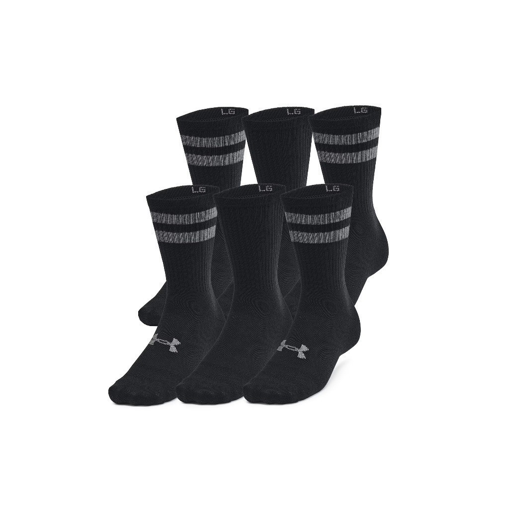 Under Armour Unisex UA Essential 6-Pack Crew Socks