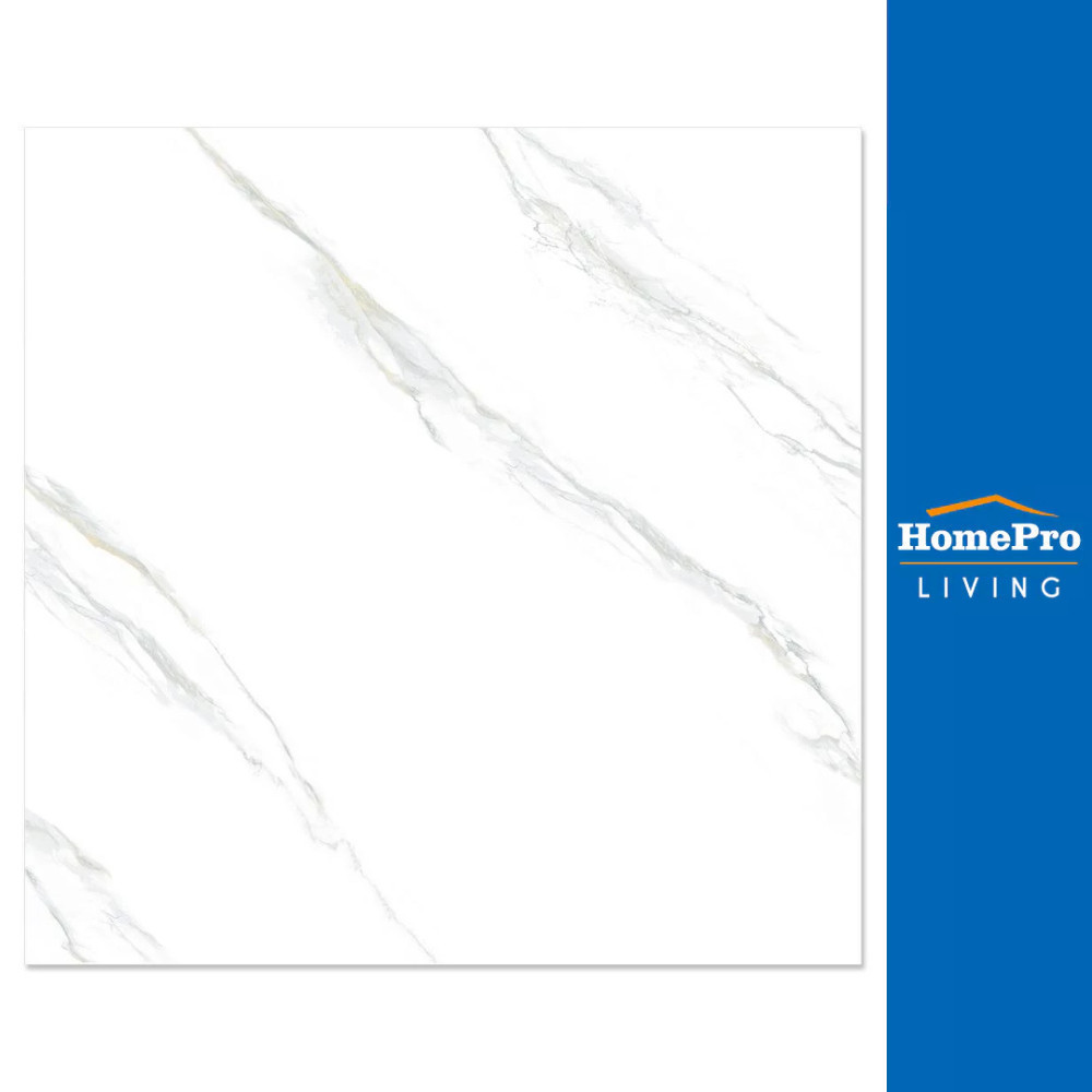 TARA กระเบื้องพื้น 60x60 ซม. ฮายอน ขาว A 1.44M2 จัดส่งโดย HomePro