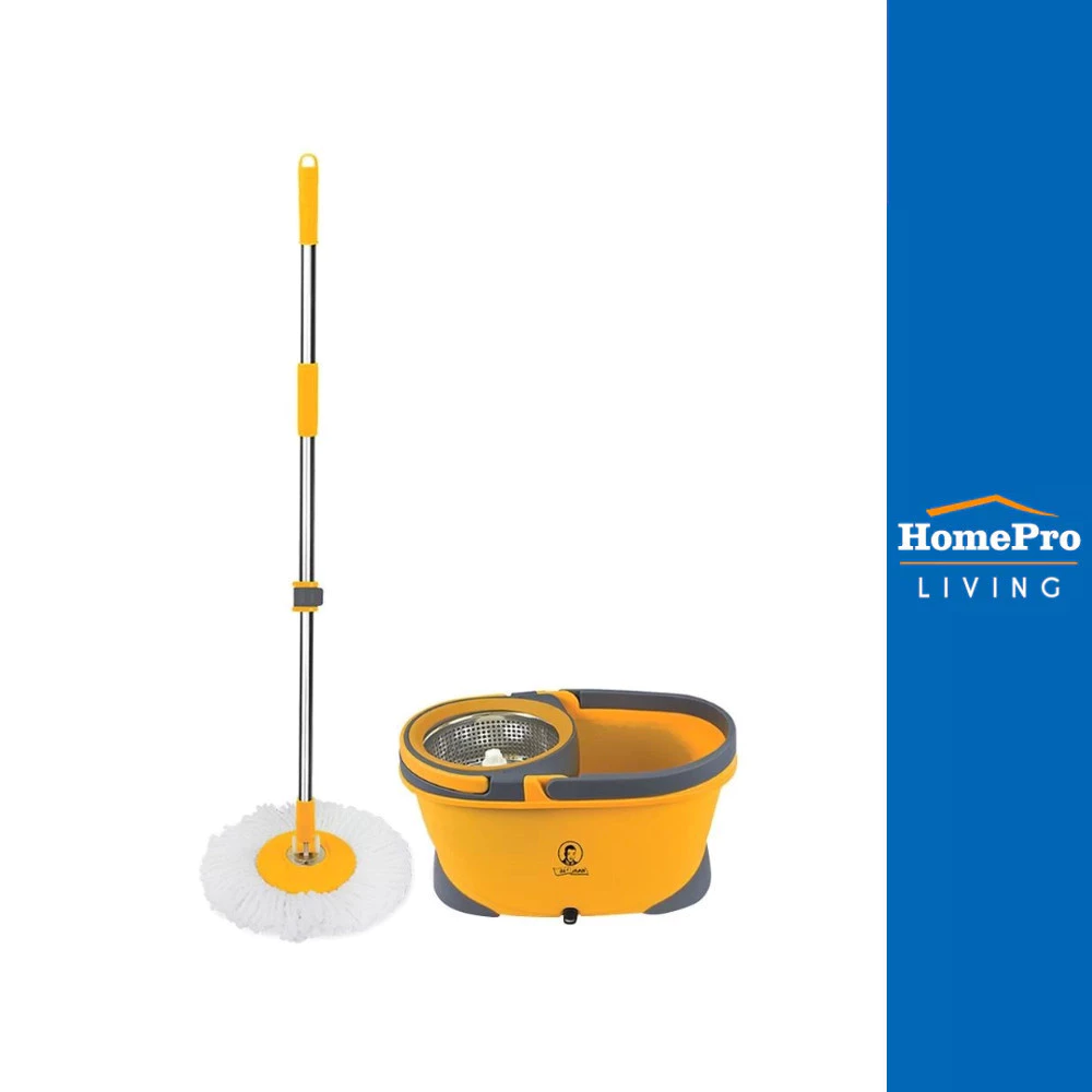 BE MAN ชุดอุปกรณ์ถังปั่นพร้อมไม้ม็อบ VALUE SPIN สีเหลือง จัดส่งโดย HomePro