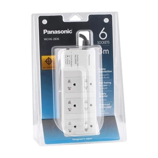 PANASONIC รางปลั๊กไฟ 6 ช่อง WCHG 2836 3 ม. จัดส่งโดย HomePro