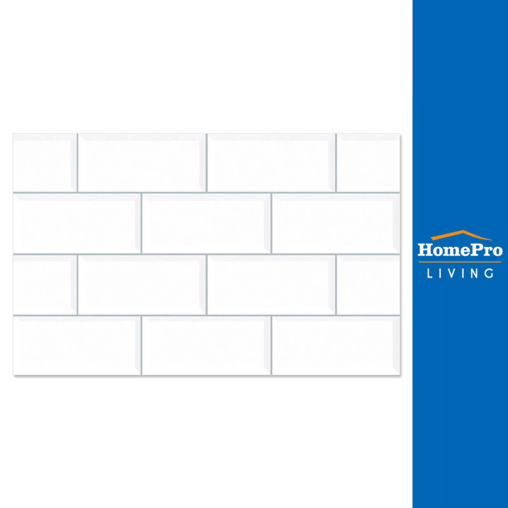 MAXIMUS กระเบื้องผนัง 25x40 ซม. เมโทร ไวท์ A 1M2 จัดส่งโดย HomePro