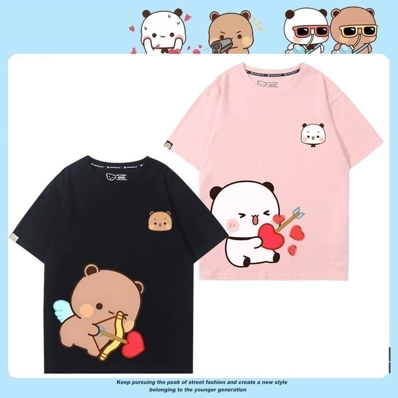 ✅ พร้อมส่ง/จัดส่งไว เสื้อคู่ BUBU DUDU BU YIER Tee คู่รักสุดน่ารัก ลายหมี นุ่ม ใส่สบาย ผ้าฝ้ายแท้ S-5XL