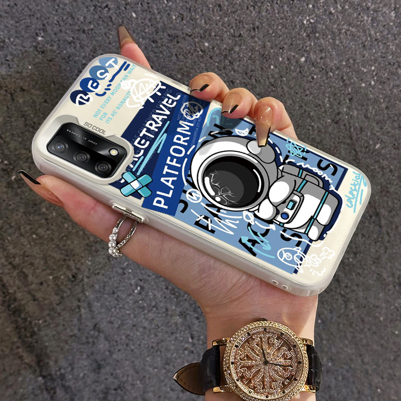เคสสำหรับ OPPO A74 A95 F19s F19 Pro A94 Reno 5F Reno 5 lite Reno 6 Lite เคสนักบินอวกาศกันแดดป้องกันปลอกเคสมือถือโปร่งแสง