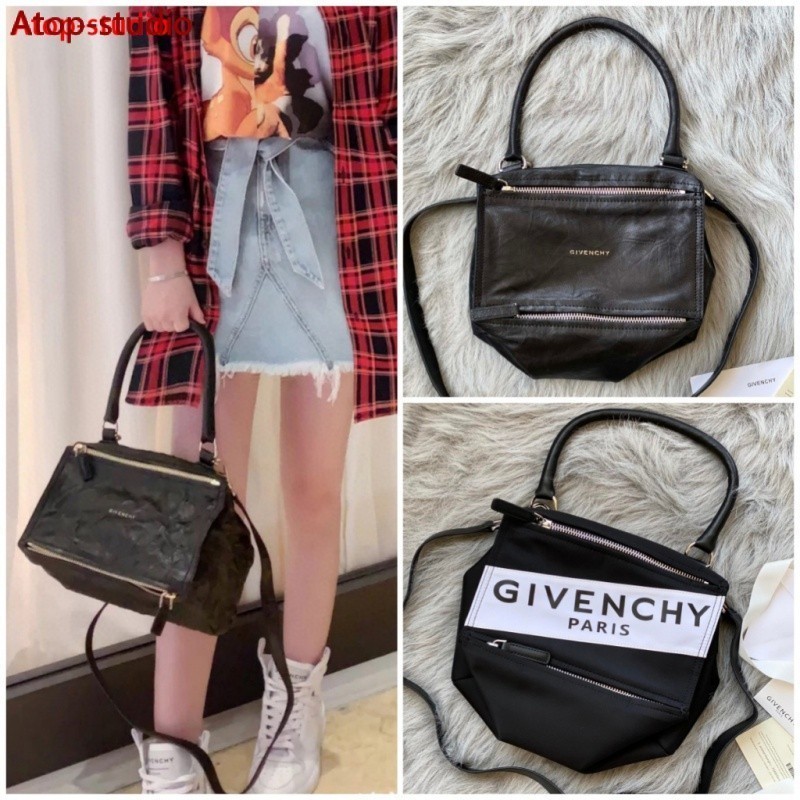 Pre order ราคา9800 Givenchy จีวองชี่ Pandora 10115 กระเป๋าสะพายข้าง Leather/Nylon SZ28*15*17CM