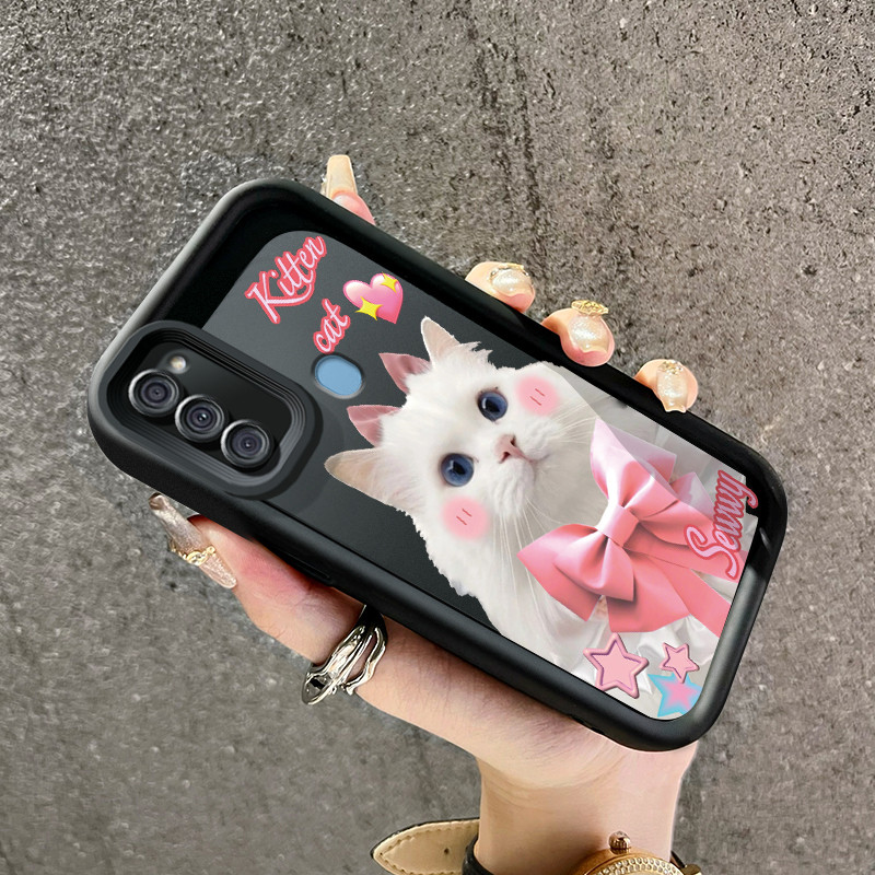 เคสสำหรับ Samsung Galaxy A11 M11 เคสมือถือลายแมวน่ารัก