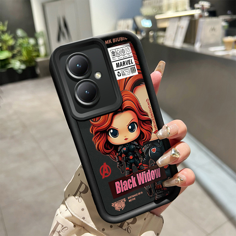 เคสสำหรับ VIVO Y27 4G VIVO Y35+ 5G เคสโทรศัพท์การ์ตูนแม่ม่ายดำและพิษ Q-Edition