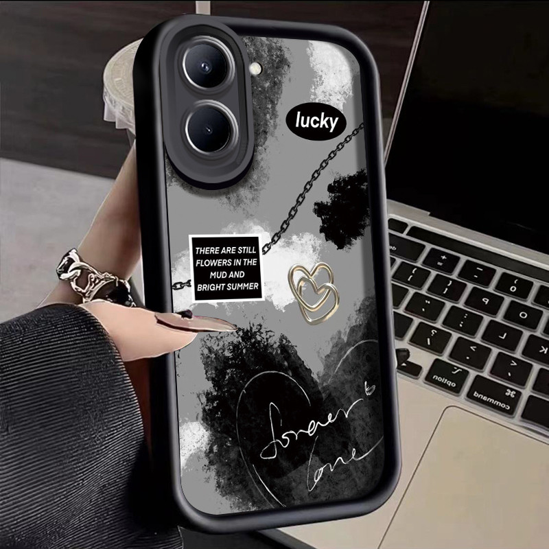 เคสสำหรับ Realme C33 เคสโทรศัพท์ซิลิโคนแฟชั่นพร้อมเปลือกนุ่มดูดซับแรงกระแทก