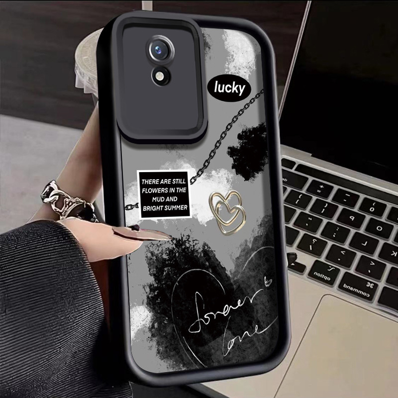 เคสสำหรับ VIVO Y02 VIVO Y02A VIVO Y02T Y02s เคสโทรศัพท์ซิลิโคนแฟชั่นพร้อมเปลือกนุ่มดูดซับแรงกระแทก