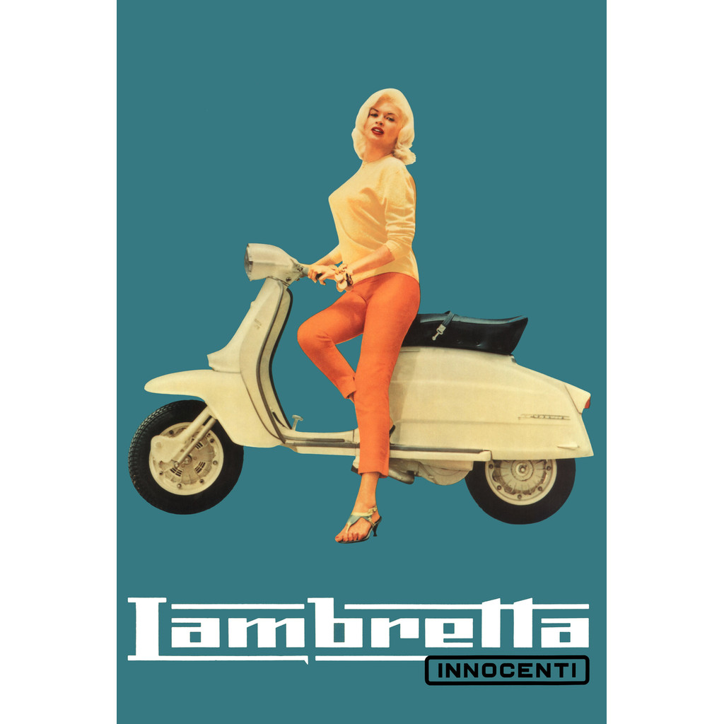 โปสเตอร์รถ Lambretta Classic แลมเบรตต้า คลาสสิก รับทำโปสเตอร์ รับทำกรอบตามขนาด