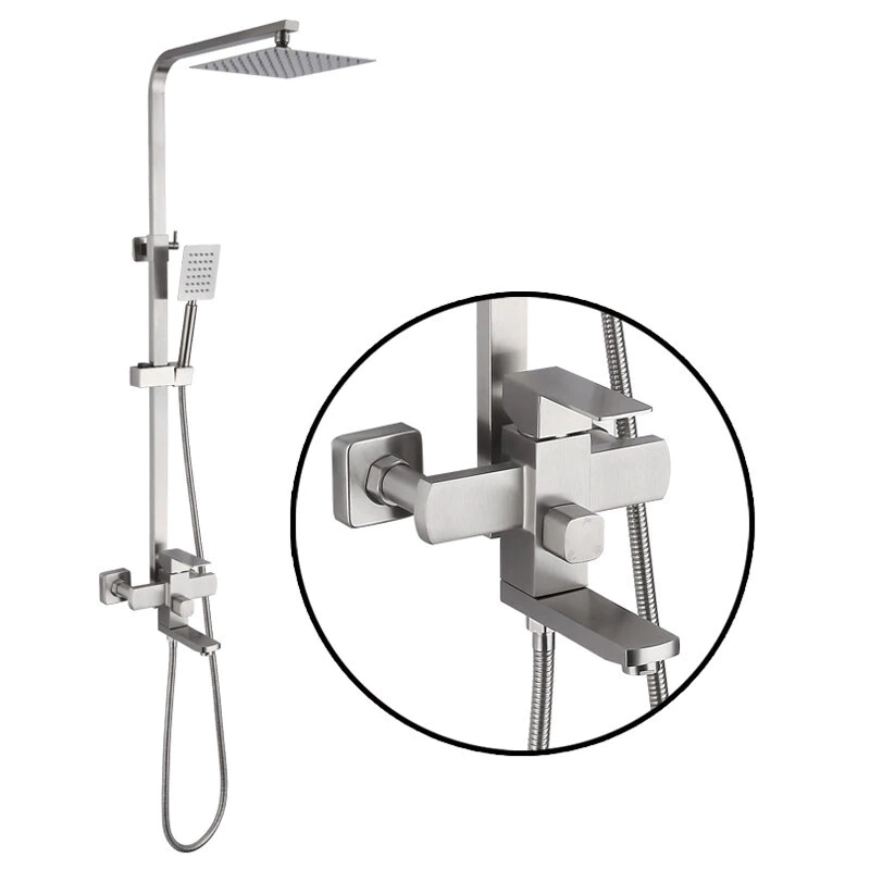 ฝักบัวอาบน้ำ ชุดฝักบัวอาบนำ rain shower สแตนเลส304 Premium Shower Set ชุดฝักบัว ฝักบัวอาบน้ำ สแตนเลส 304 ชุดฝักบัววาล์วผ