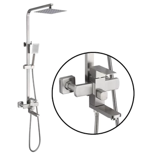 ฝักบัวอาบน้ำ ชุดฝักบัวอาบนำ rain shower สแตนเลส304 Premium Shower Set ชุดฝักบัว ฝักบัวอาบน้ำ สแตนเลส 304 ชุดฝักบัววาล์วผ
