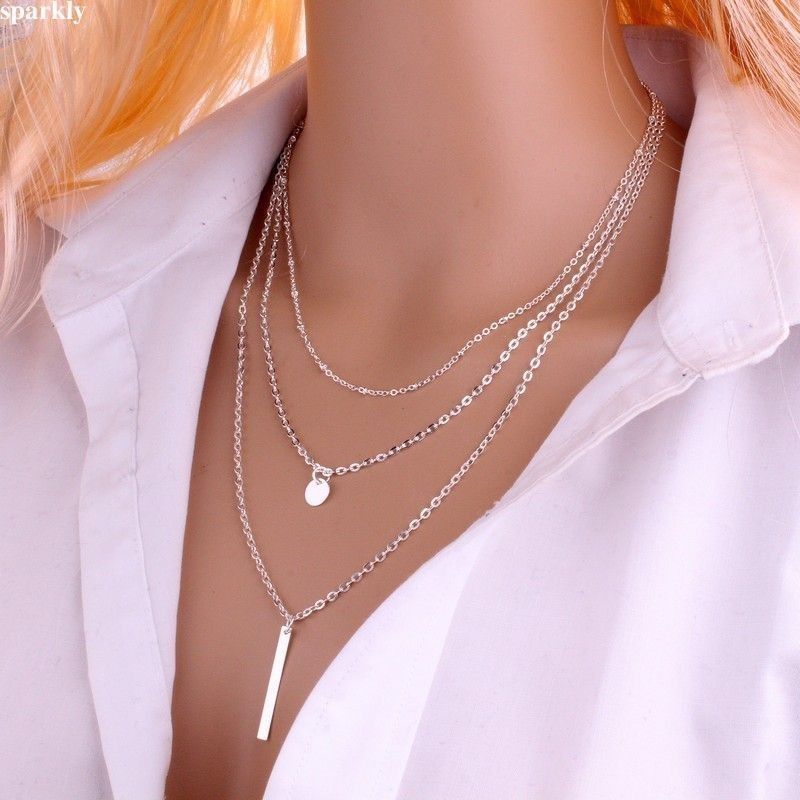 สร้อยคอหลายชั้นใบนกเป็นประกาย